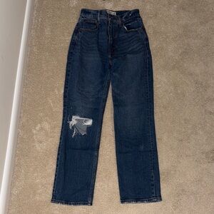 Abercrombie & Fitch Medium Blue Ankle Straight Jeans